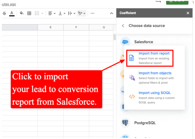 Coefficient’s interface for importing data