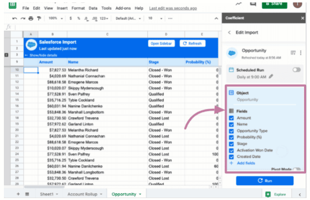 Coefficient data filter options.