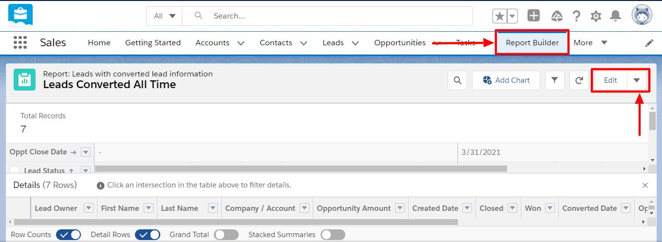 Export leads from Salesforce