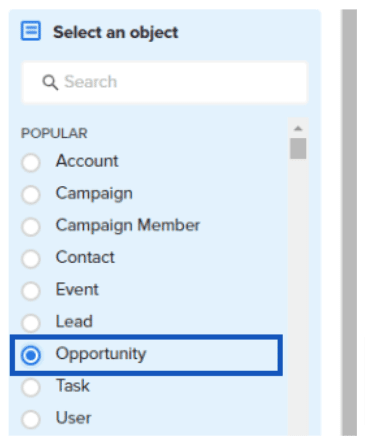 The list of popular objects on the Coefficient popup window interface.
