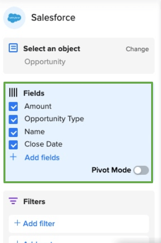 The list of Object fields.