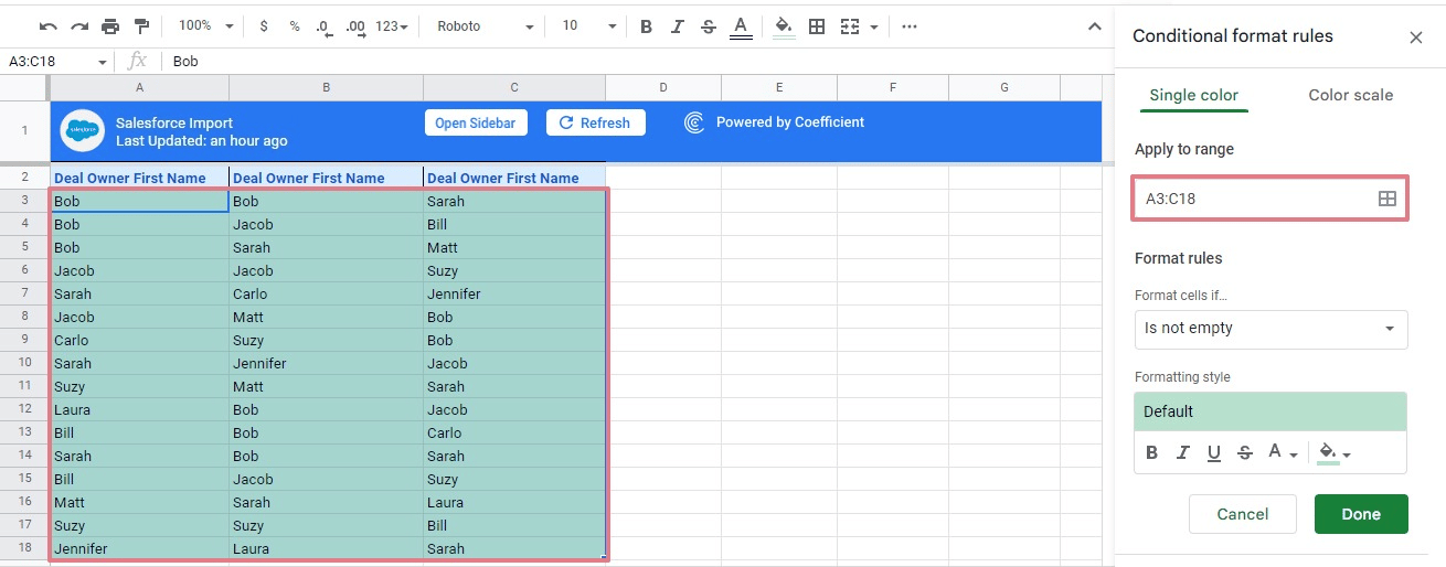 find duplicate data in columns 