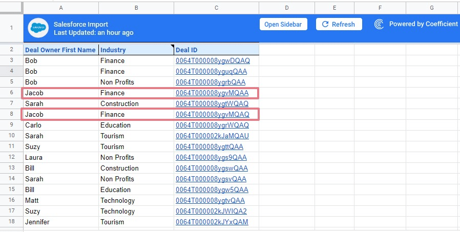 highlight duplicates added criteria google sheets