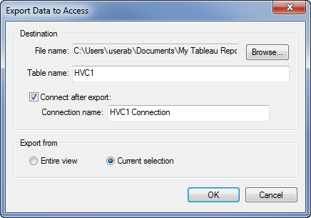 csv tableau export