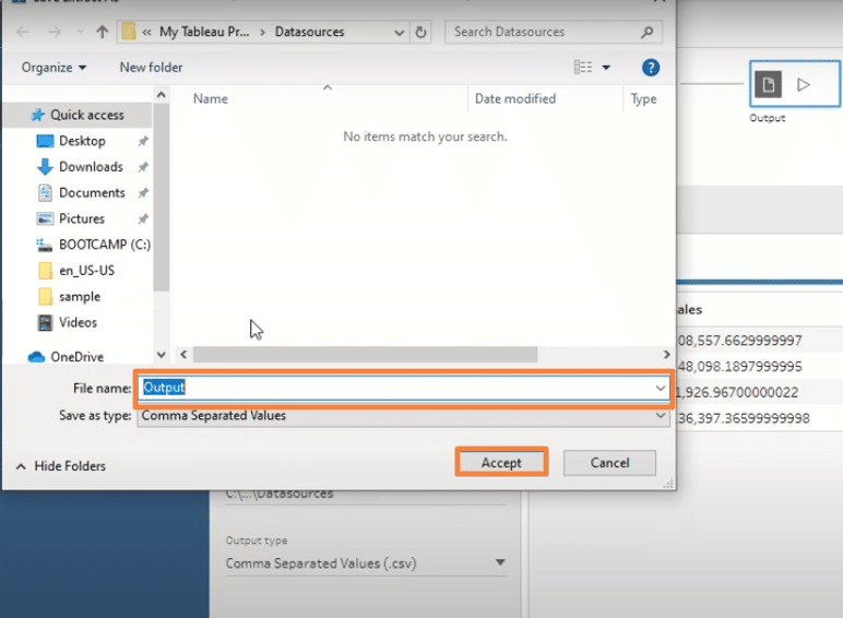 download csv tableau