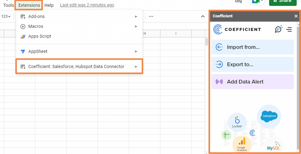import tableau google sheets