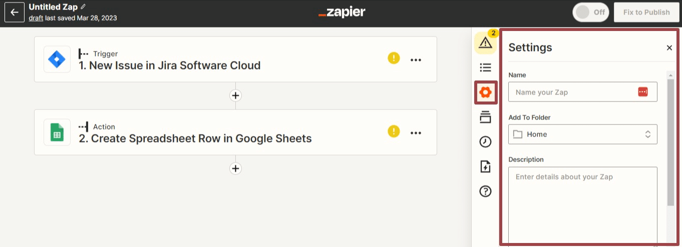 Zap triggered event Shopify data