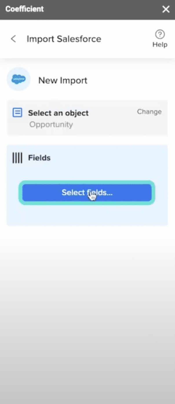 import salesforce fields google sheets