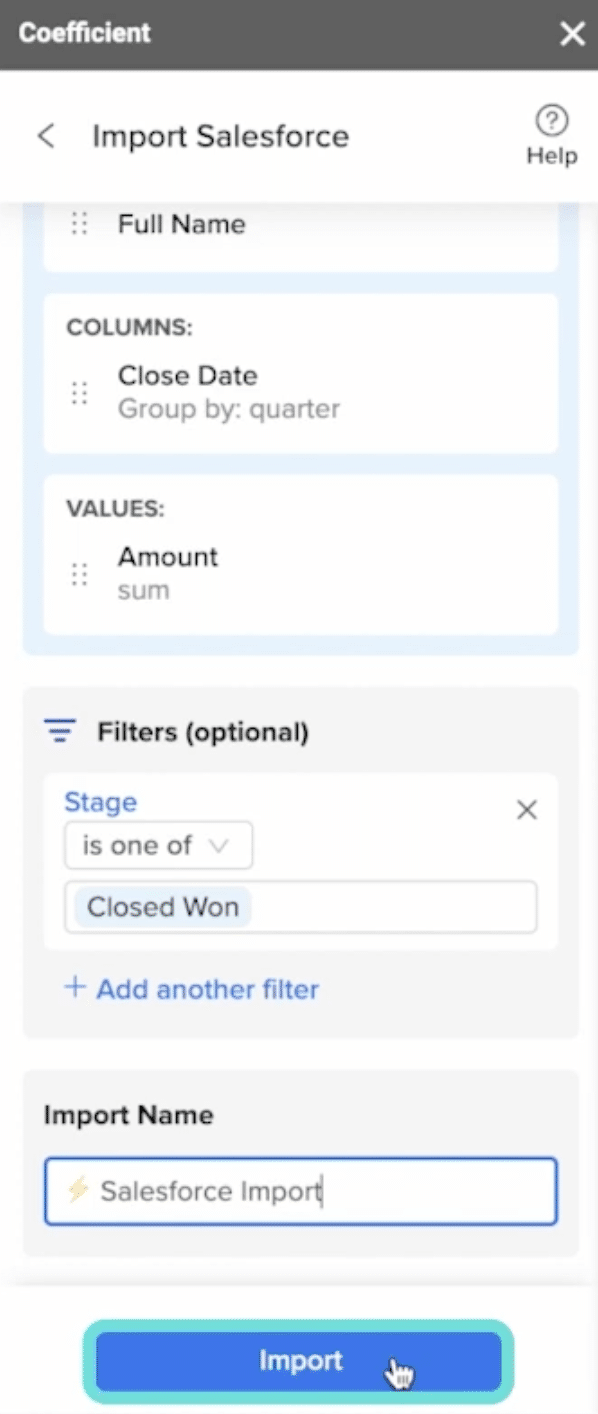 import live salesforce data
