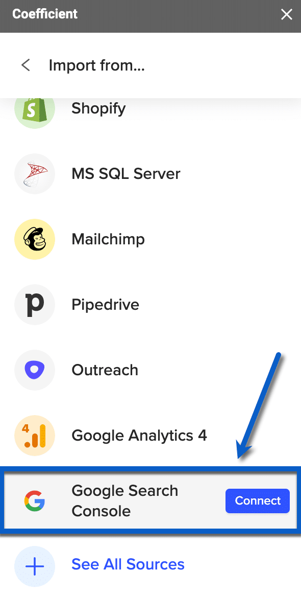 Click Authorize and sign in to your Google Search Console account