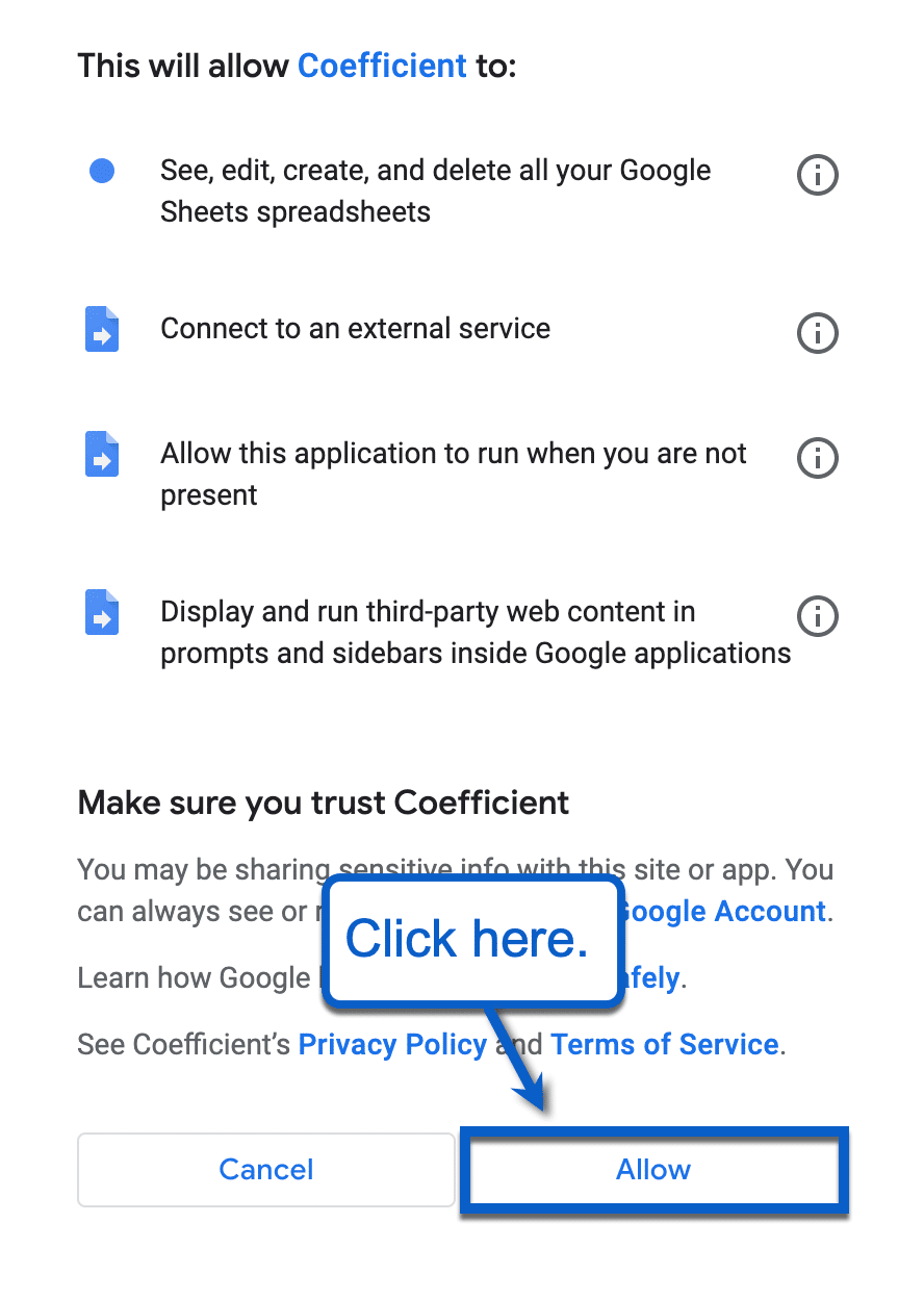 Grant Coefficient permission