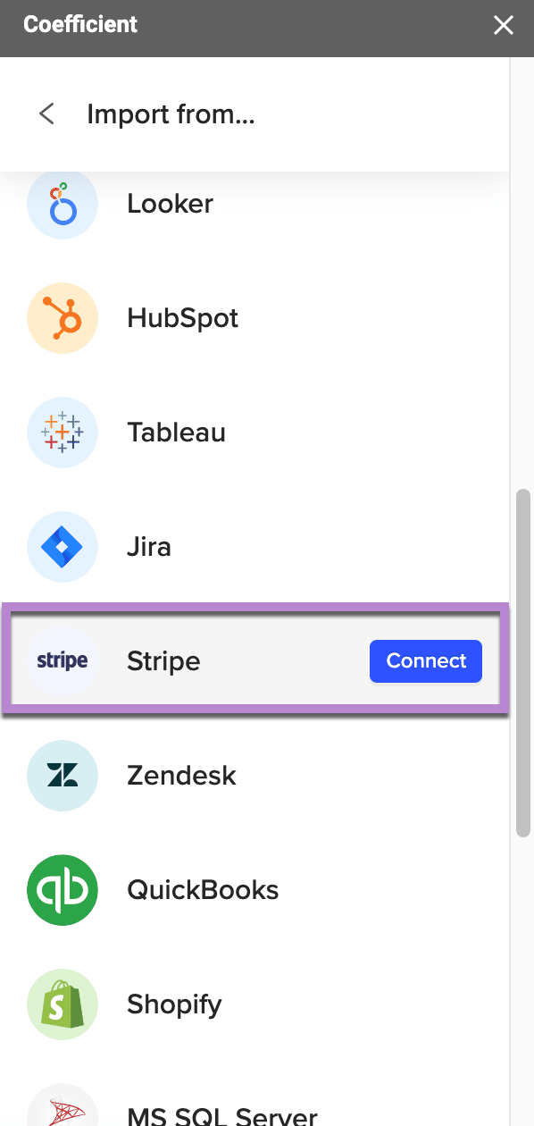 stripe data google sheets