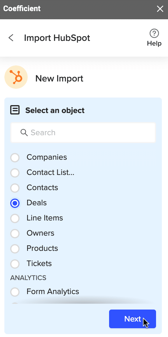 select deals as your object