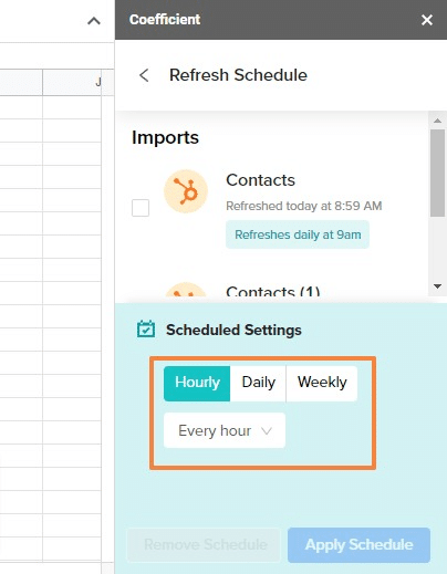 Setup auto-refresh in google sheets