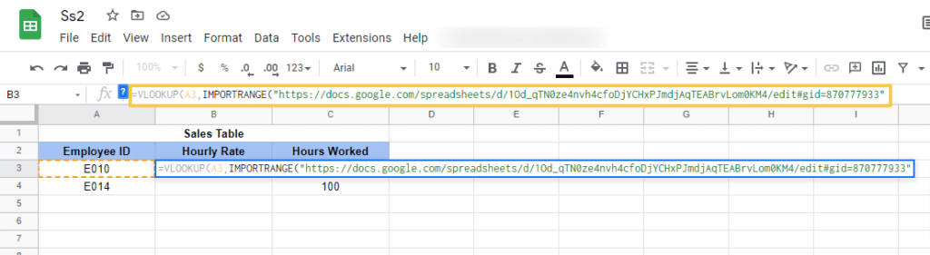 importrange vlookup