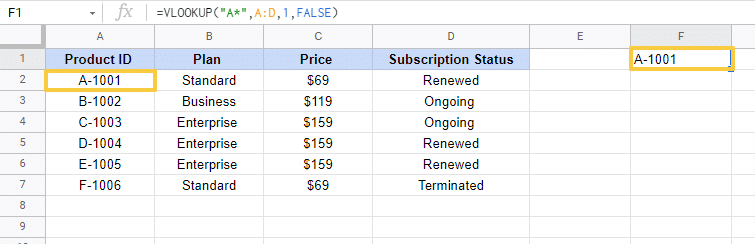 vlookup false