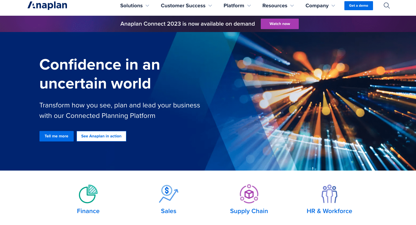 AnaPlan is a cloud-based platform designed for collaborative forecasting, budgeting, and planning.