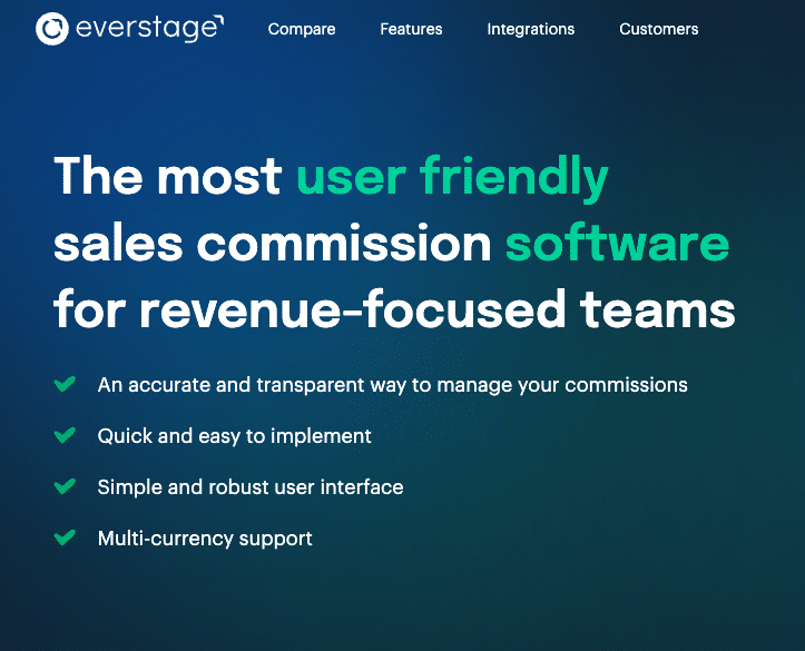 Everstage provides an interface for commission tracking, making it easy for sales teams to access their performance and earnings.