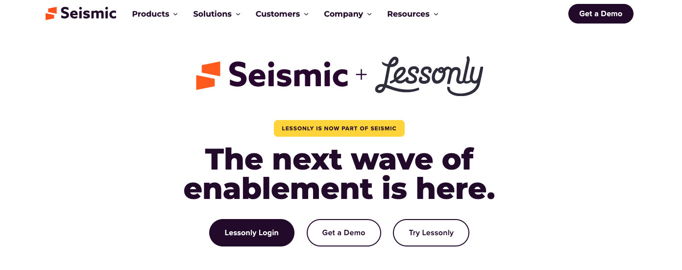 Lessonly by Seismic is a comprehensive learning management system that simplifies training content creation and delivery.
