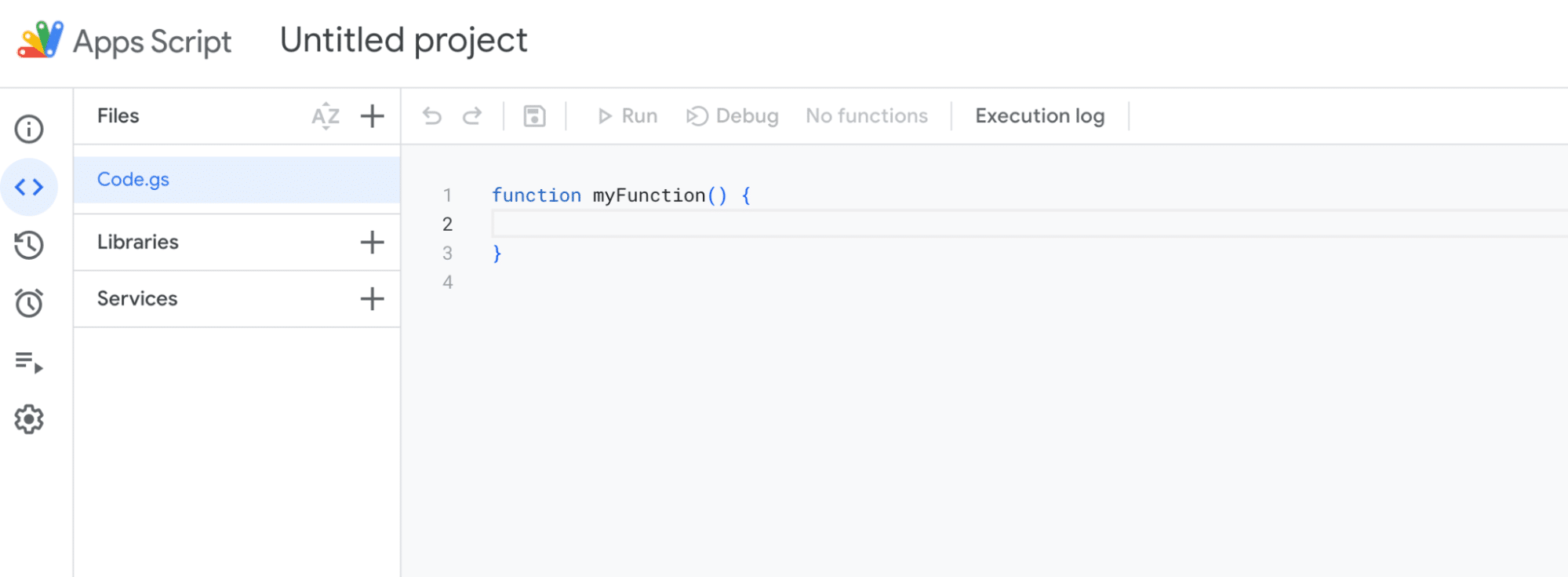 Apps Script will open in a new tab.