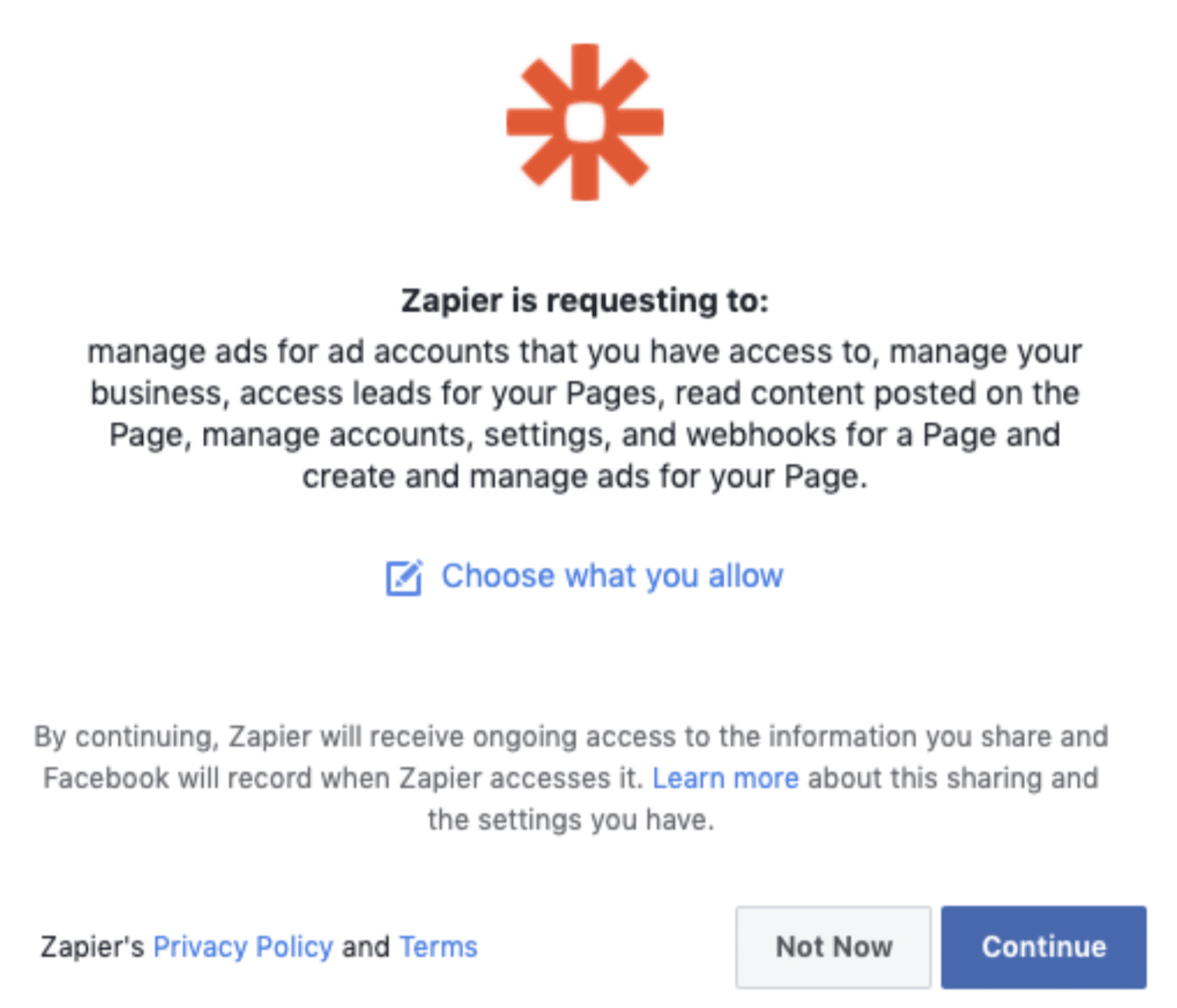 authenticate your Facebook Lead Ads and Google Sheets accounts