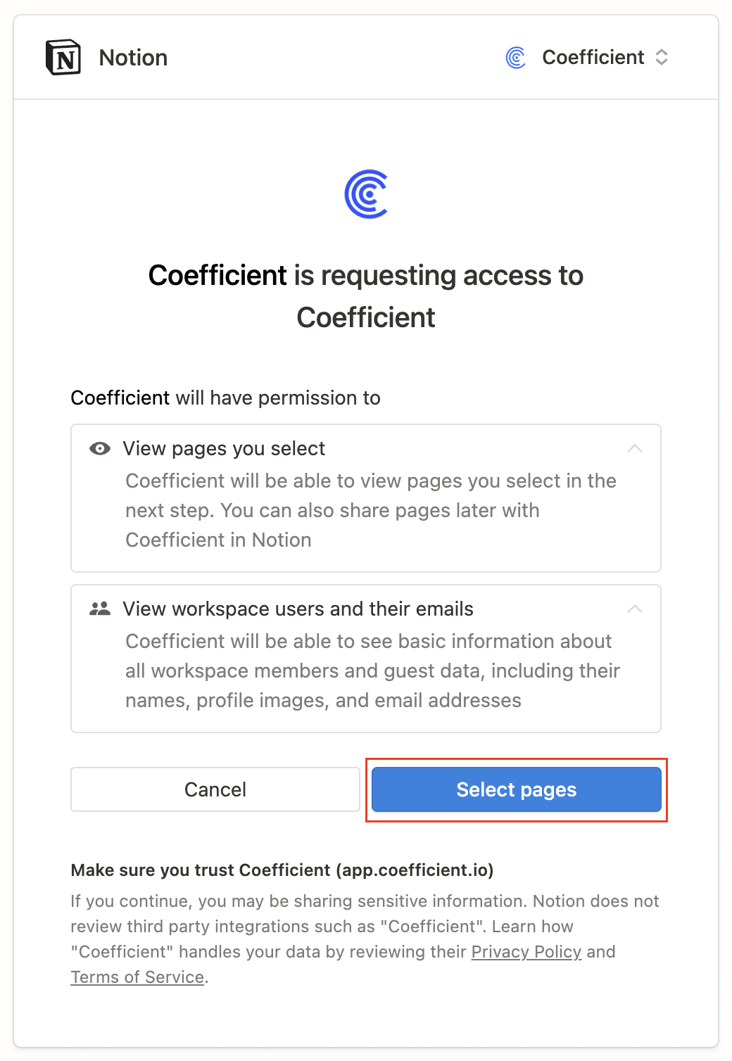 click select pages