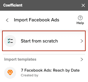 click start from scratch 