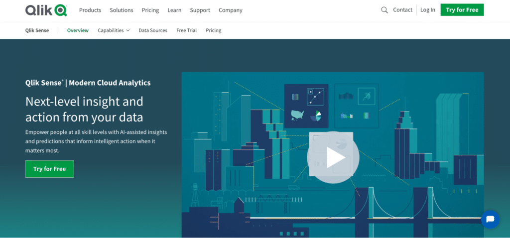 Qlik Sense is known for its associative data model, providing interactive data analysis and visualization