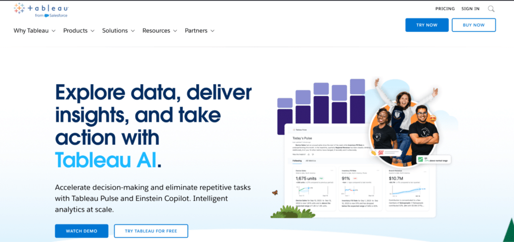 tableau offers offers advanced data visualization, reporting, and analytics capabilities.
