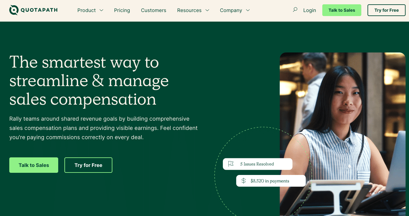 Quotapathis a highly customizable commissions tracking platform