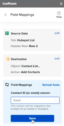 Select Email from the dropdown and click Save.
