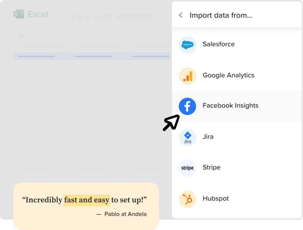 Import Data from Facebook Insights to Excel