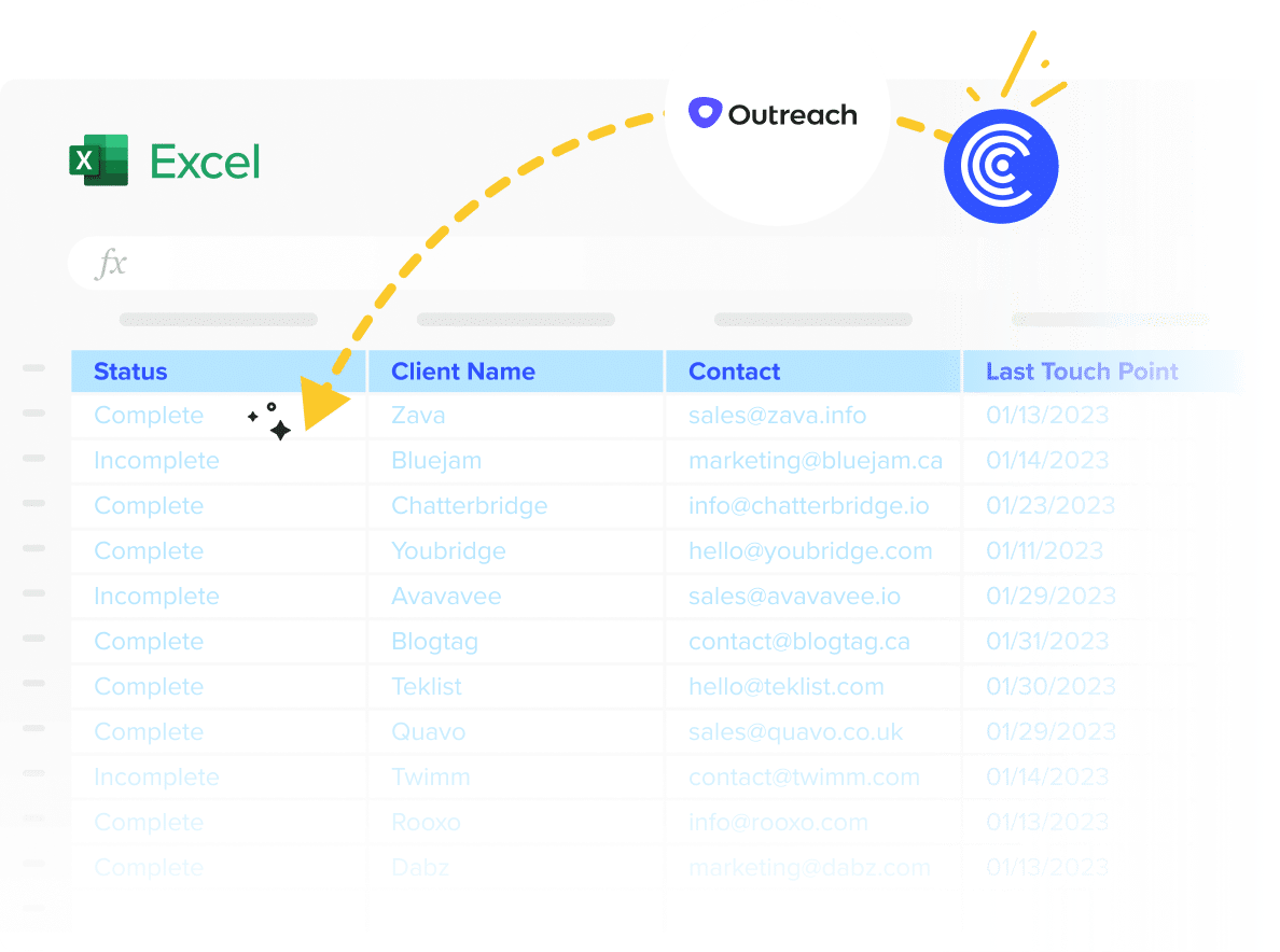 Outreach to Excel