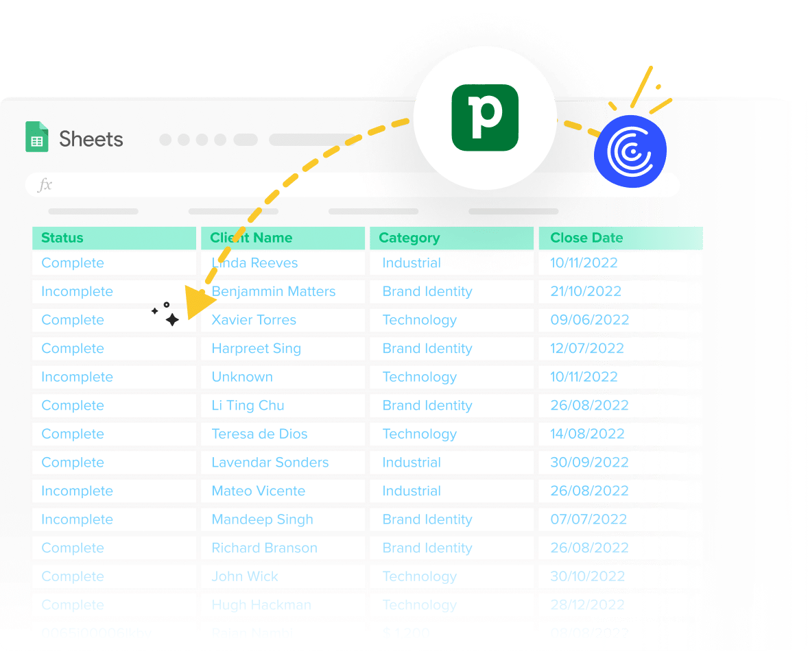 Pipedrive to Excel