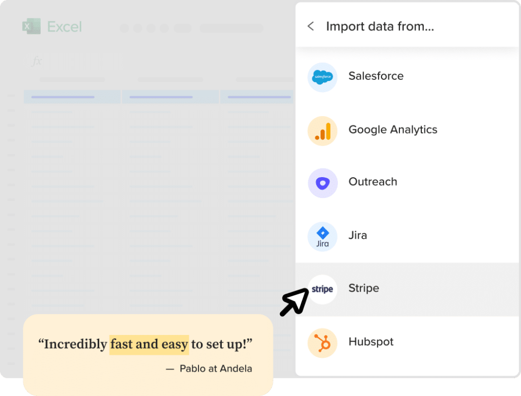 Import Data from Stripe into Excel