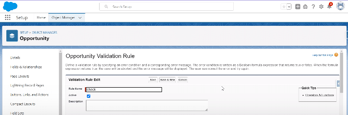 Setting up a Salesforce validation rule with VLOOKUP to cross-check postal codes.
