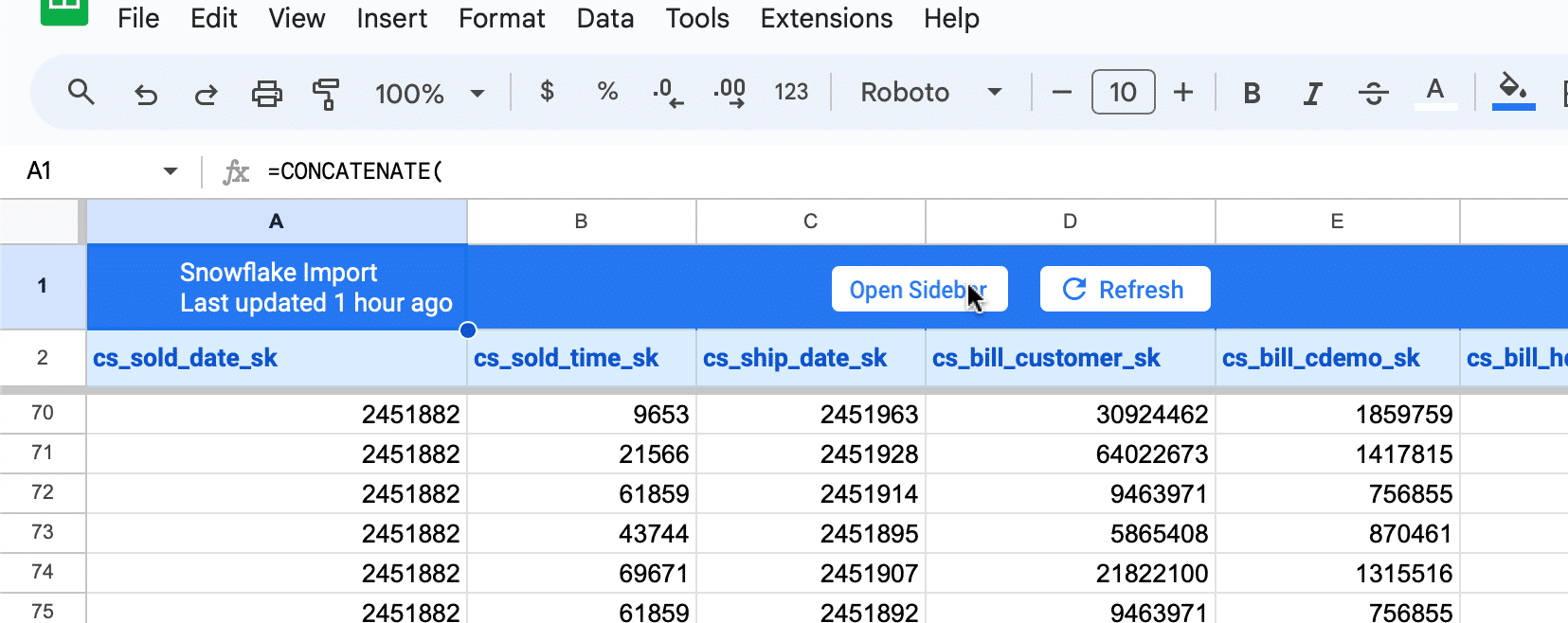 accepting the prompts to grant coefficient access to google account 
