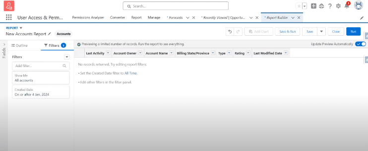 Applying Date Filters on Salesforce Reports