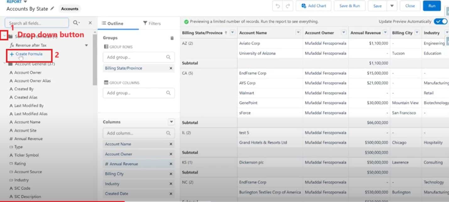 Naming the formula field in a Salesforce report