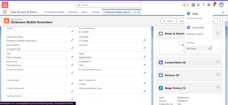 Accessing Object Manager in Salesforce Setup