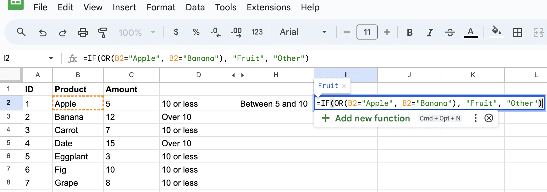 Implementing the SEARCH function in Google Sheets to find text within cells.