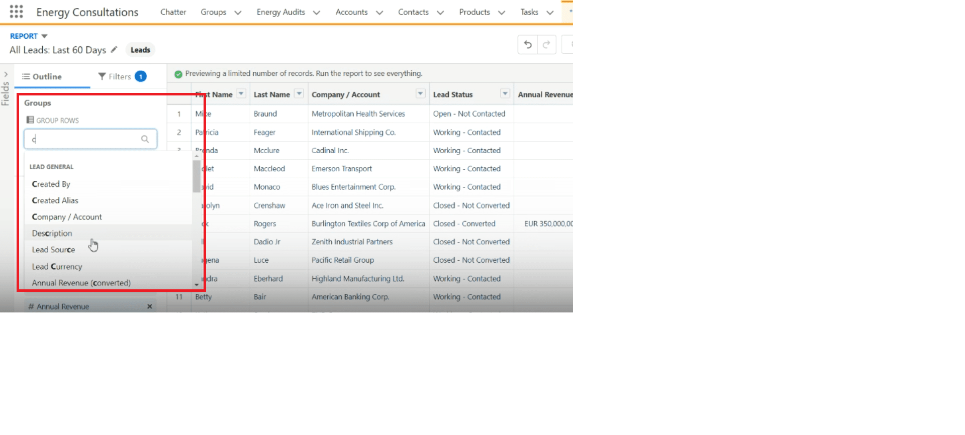 Grouping Salesforce report records by creation date for enhanced clarity