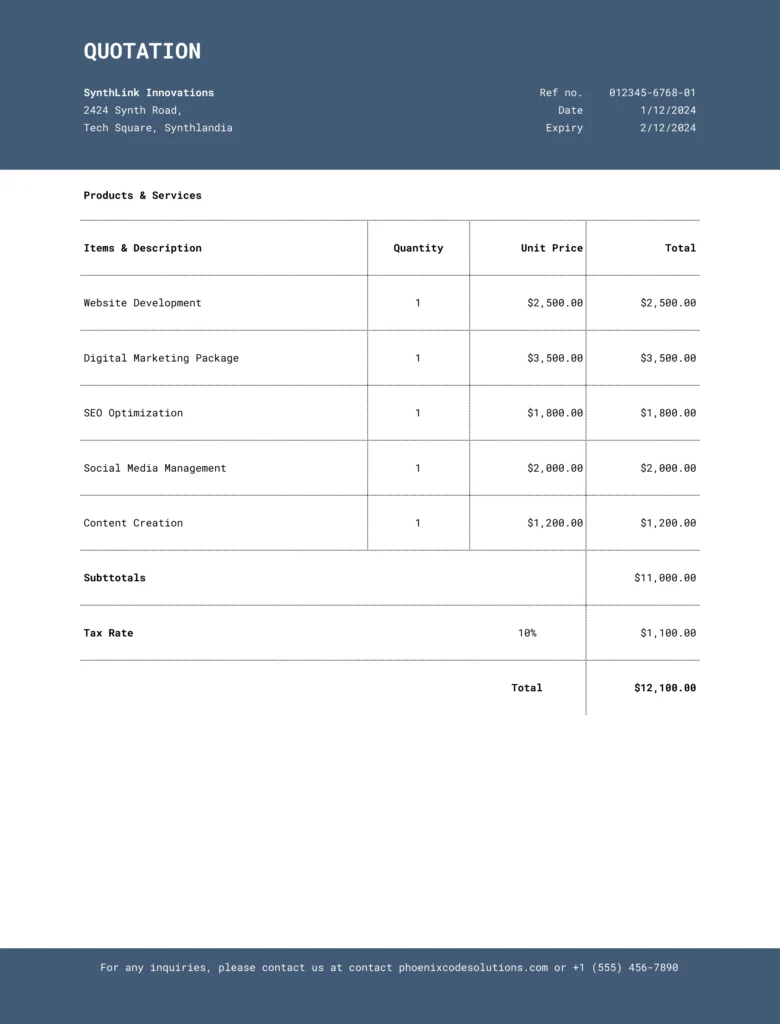 hubspot quote template