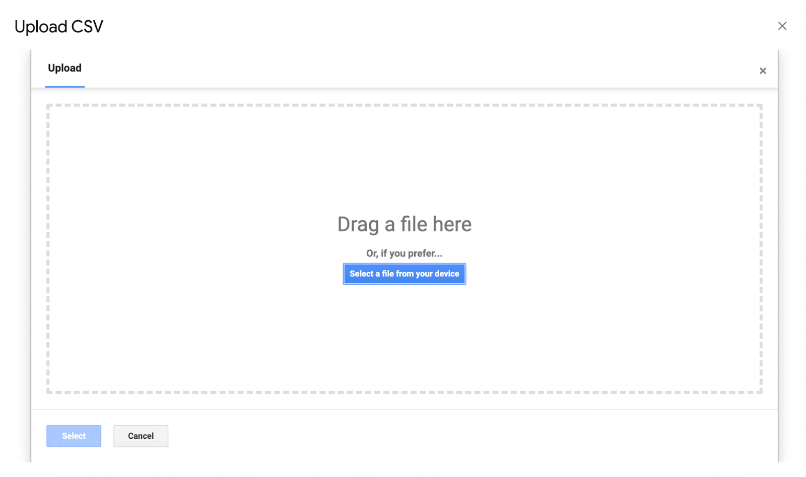 upload csv 
