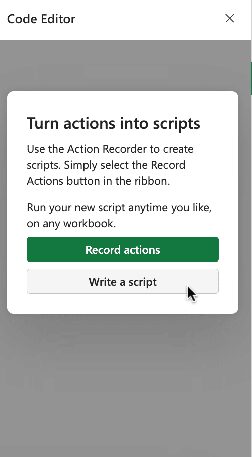 Creating a new script in Excel for Web's Automate tab to fetch data from a PostgreSQL database
