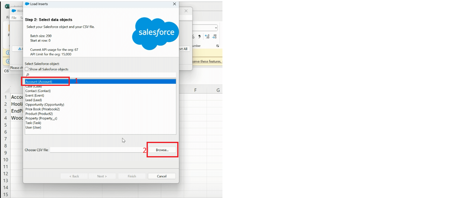 Salesforce Data Loader creating a success file indicating successful data upload.