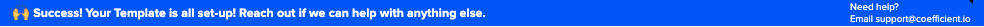 Displaying a success notification for HubSpot connection on Google Sheets.