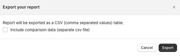 Downloading report file after hitting the ‘Export’ button