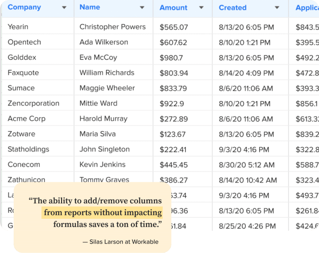 MongoDB Data Export preview in Google Sheets