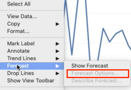Analyzing forecast results by displaying trend and precision.